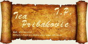 Tea Pribaković vizit kartica